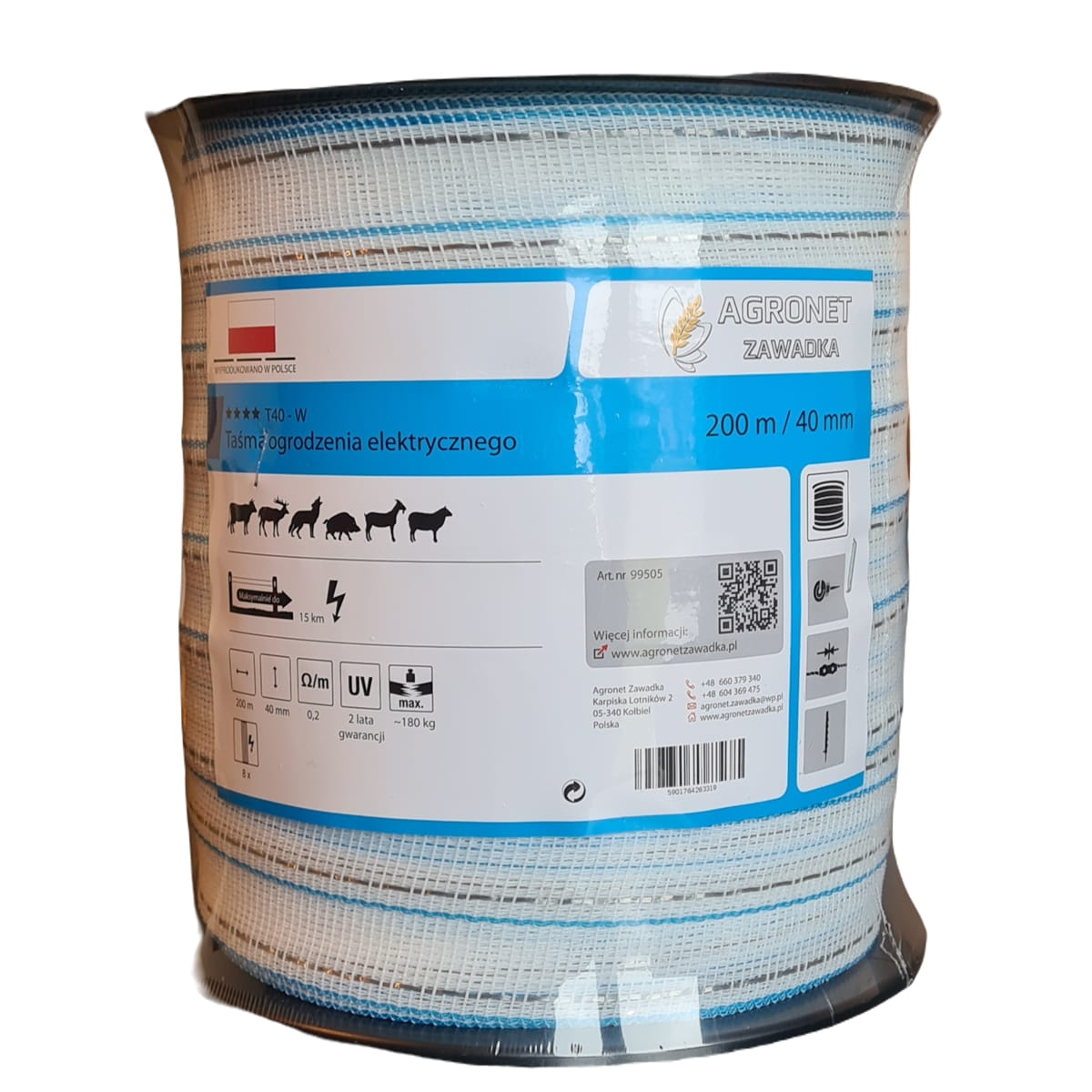 Taśma dla koni Agronet Super T40-W 200 m - Cavalo